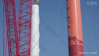 4K风力发电安装现场吊装